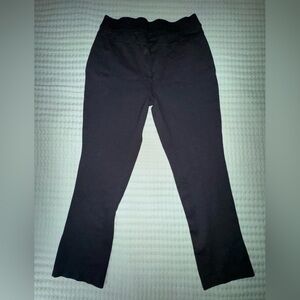 INC Brand Black pants, elastic waist, faux zipper pocket size 10